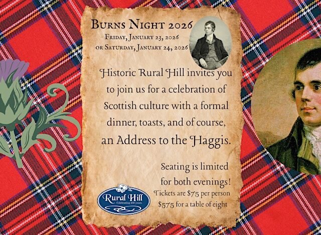 Burns Night 2026 at Historic Rural Hill