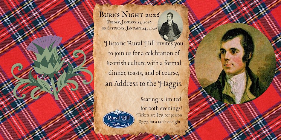 Burns Night 2026 at Historic Rural Hill